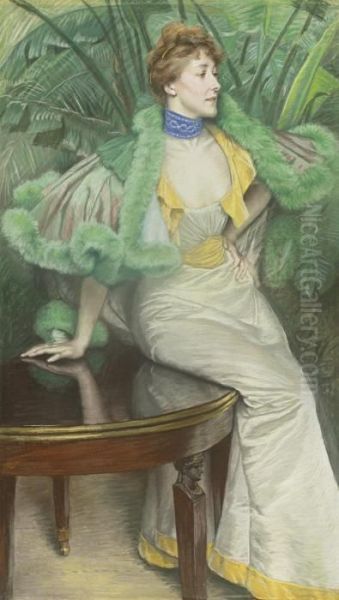 The Princesse De Broglie Oil Painting by James Jacques Joseph Tissot