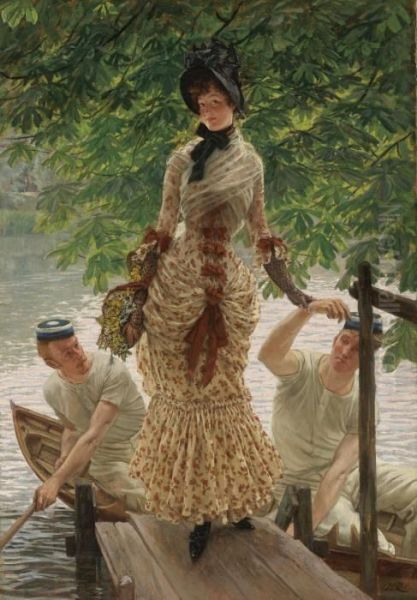 Sur La Tamise (return From Henley) Oil Painting by James Jacques Joseph Tissot