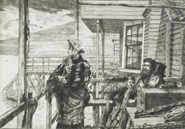 Auberge Des Trois-corbeaux Oil Painting by James Jacques Joseph Tissot