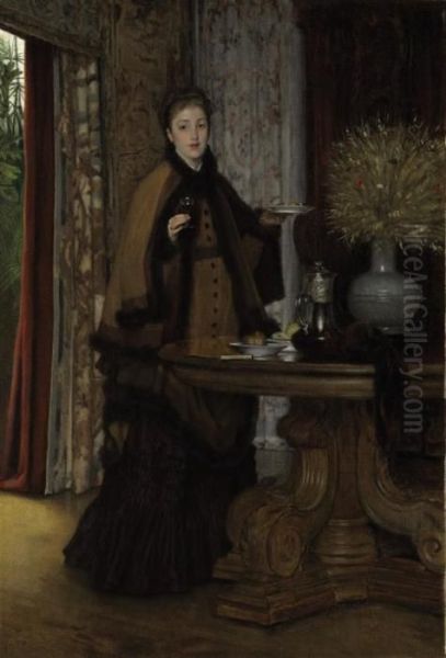 Le Gouter Oil Painting by James Jacques Joseph Tissot