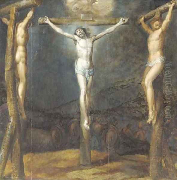 The Crucifixion Oil Painting by Cornelius I Schut