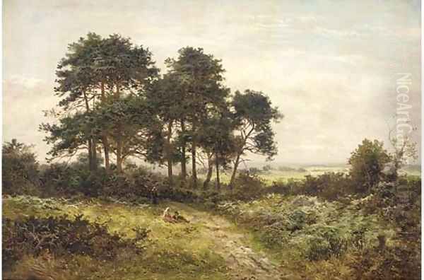 A summer's day, Hindhead, Surrey Oil Painting by Daniel Sherrin