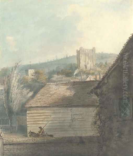 Guildford Castle, Surrey Oil Painting by George Sidney Shephard