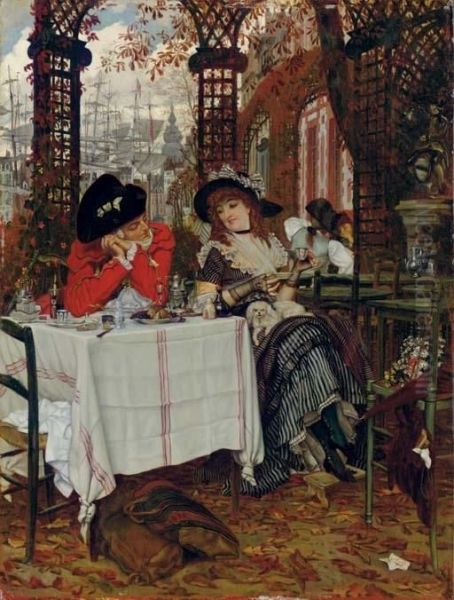 Un Dejeuner Oil Painting by James Jacques Joseph Tissot