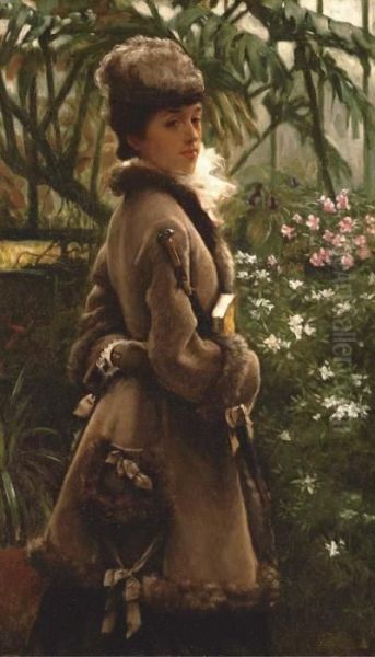 Dans La Serre Oil Painting by James Jacques Joseph Tissot