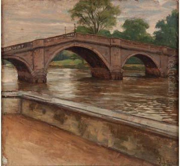 Vue Du Pont De Richmond Oil Painting by James Jacques Joseph Tissot