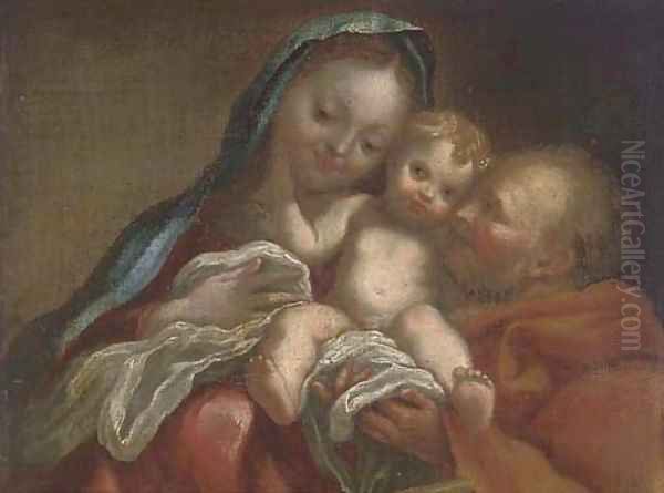 The Holy Family Oil Painting by Ignazio Stella (see Stern Ignaz)