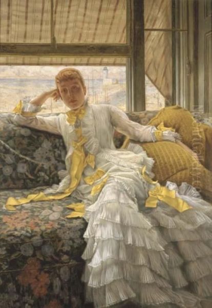 Seaside (also Known As July, La Reverie, Or Ramsgate Harbour) Oil Painting by James Jacques Joseph Tissot