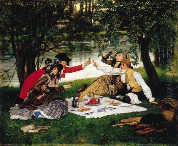 Partie Carree Oil Painting by James Jacques Joseph Tissot