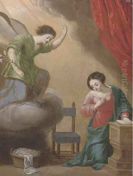 The Annunciation Oil Painting by Jacques Stella