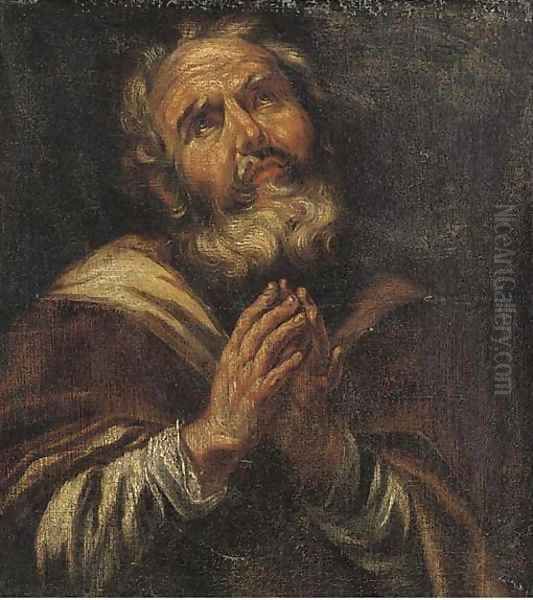 A male Saint Oil Painting by Paulus Van Somer