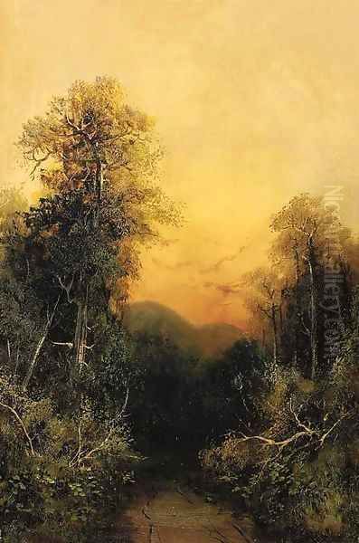 Forest Path Oil Painting by Frederick Schafer