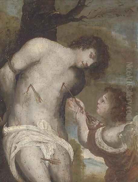 Saint Sebastian Oil Painting by Hispano-Flemish School