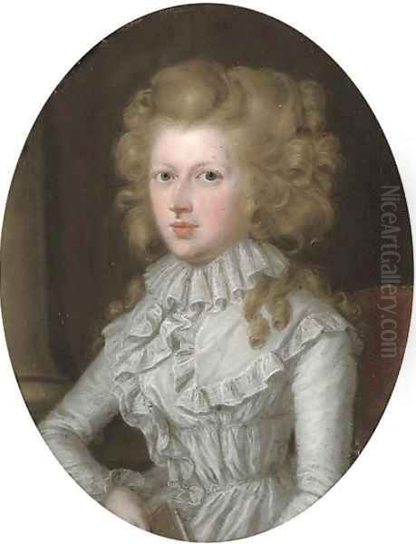 Portrait of a lady Oil Painting by James Scouler