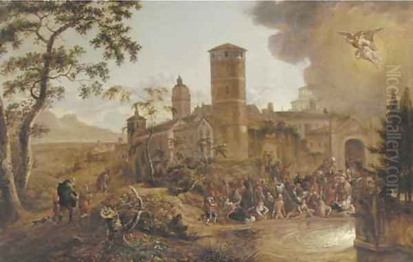 The Pool of Bethesda Oil Painting by Jan Gabrielsz. Sonje