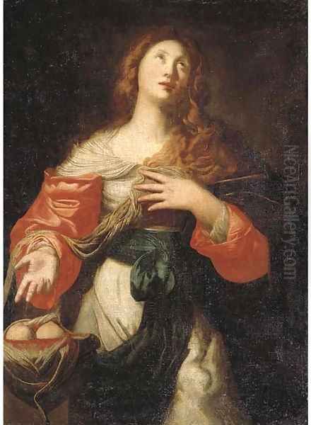 Saint Agatha Oil Painting by Niccolo De Simone