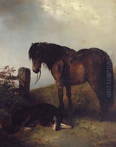 Loyal Companions Oil Painting by Edward Robert Smythe