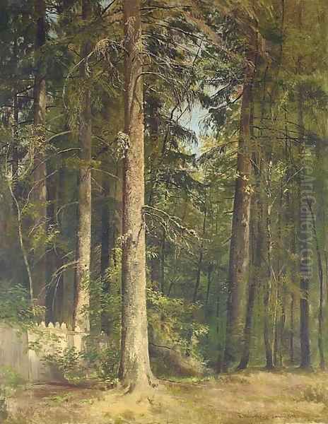 At the edge of the forest Oil Painting by Ivan Shishkin