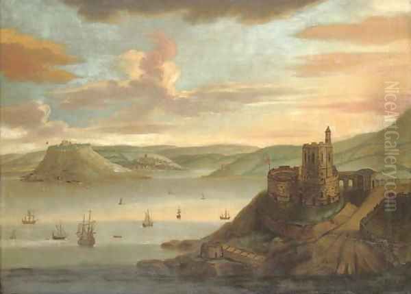 View of St. Mawes Castle Oil Painting by Samuel