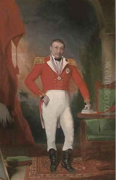 Portrait of General Sir John Doveton Oil Painting by Anglo-Indian School