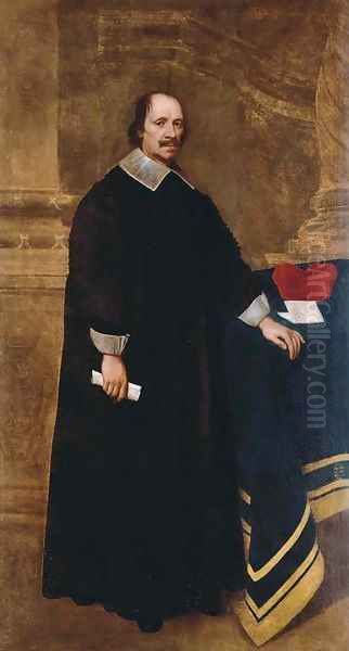 Portrait of a prelate, possibly Arnold Hoensbroeck de Ostammol Oil Painting by Genoese School