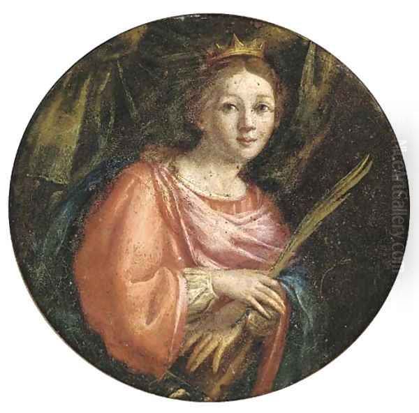 Saint Catherine of Alexandria Oil Painting by Genoese School