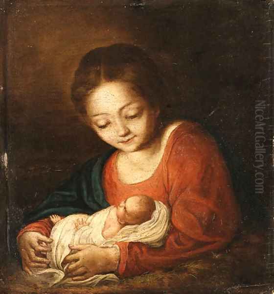 The Madonna and Child Oil Painting by Genoese School