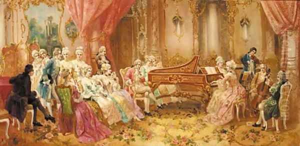 The recital Oil Painting by Stephan Sedlacek