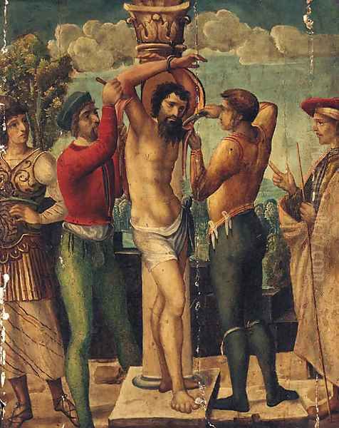 The martyrdom of Saint Bartholomew Oil Painting by Valencian School