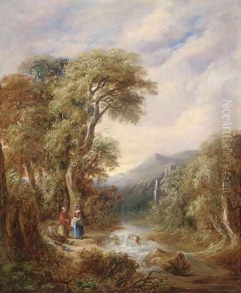 Near Matlock, Derbyshire Oil Painting by William P. Sherlock