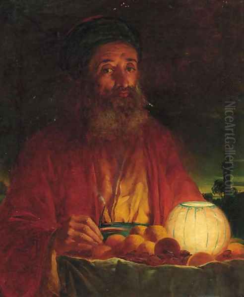 The Orange Seller Oil Painting by Abraham Solomon