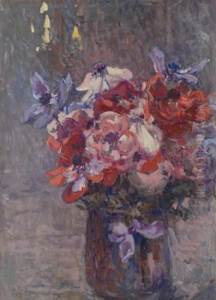 Anemoni Oil Painting by Ludovico Tommasi