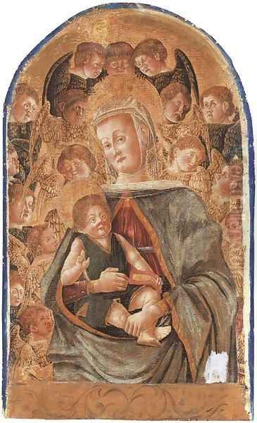 The Madonna and Child with Angels Oil Painting by Giorgio Schiavone