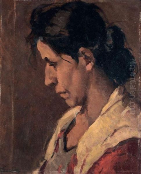 Ritratto Di Donna Oil Painting by Ludovico Tommasi