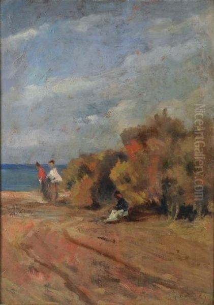 Paesaggio Marino Oil Painting by Ludovico Tommasi