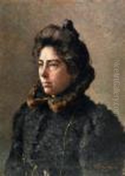 Ritratto Disignora Oil Painting by Ludovico Tommasi