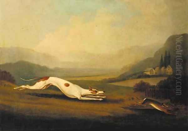 Hare coursing 2 Oil Painting by Samuel Spode