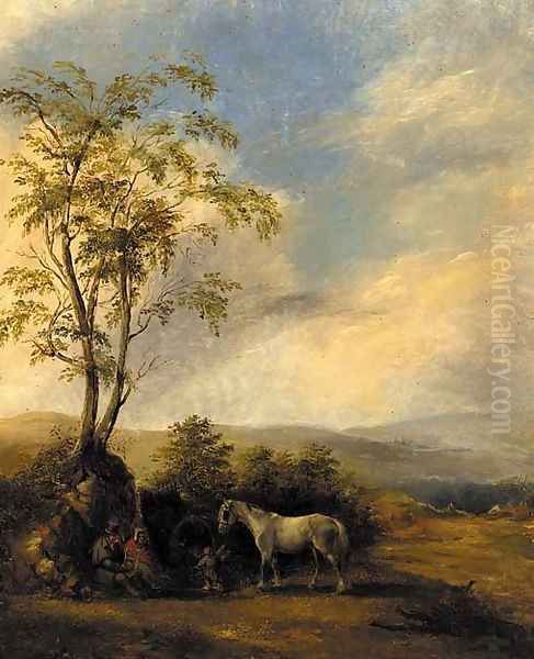 The gypsy encampment Oil Painting by Thomas Smythe