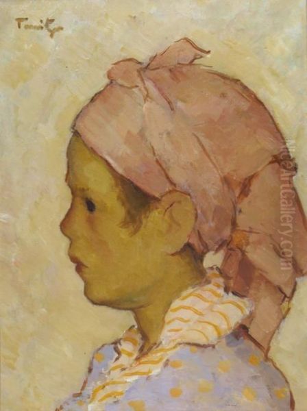 The Little Tartar Woman Oil Painting by Nicolae Tonitza