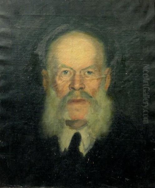 Ion Saulea's Portrait Oil Painting by Nicolae Tonitza