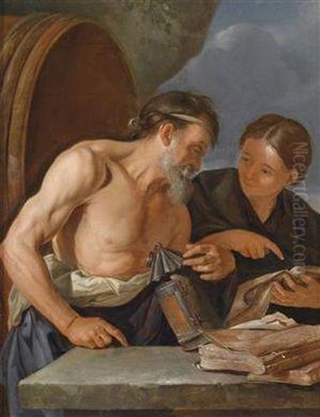 Diogenes Oil Painting by Jacob Van Toorenvliet