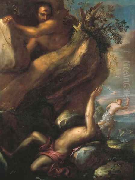 Polyphemus and Galatea Oil Painting by Agostino Santagostino