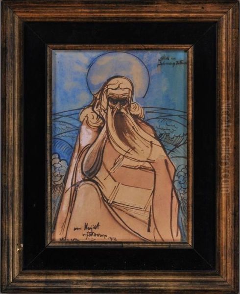 St. John Of Patmos Oil Painting by Jan Toorop