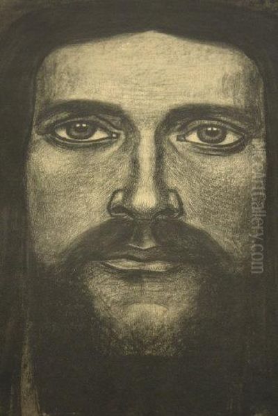 Head Ofchrist Oil Painting by Jan Toorop