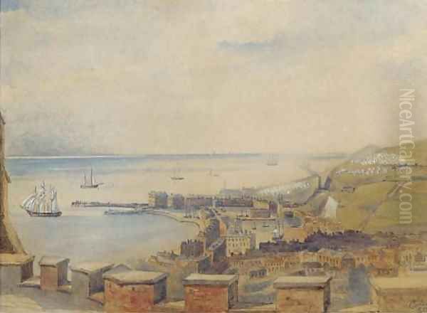 Dover from the battlements Oil Painting by C. Sullivan