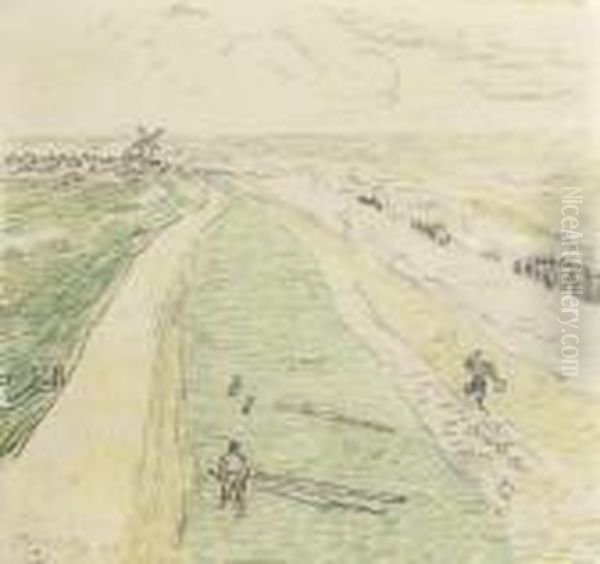 A View Of Domburg Oil Painting by Jan Toorop