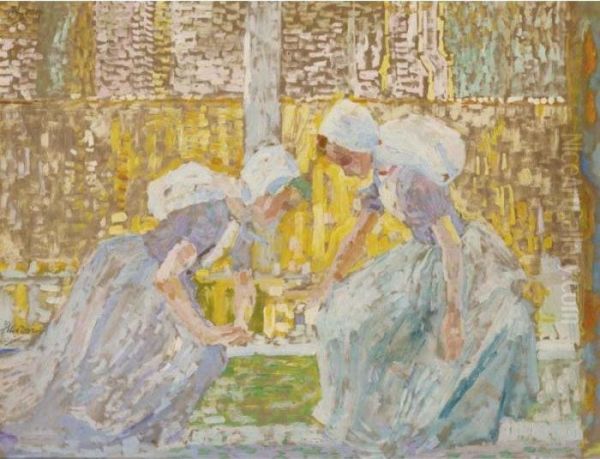 Zeeuwse Meisjes Oil Painting by Jan Toorop