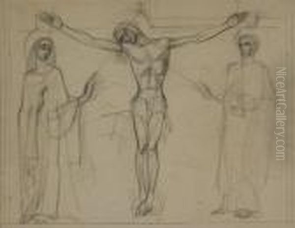 Twelfth Station Of The Cross Oil Painting by Jan Toorop