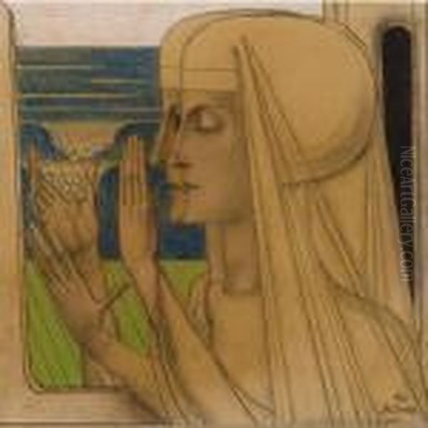 Gewijde Muziek Oil Painting by Jan Toorop