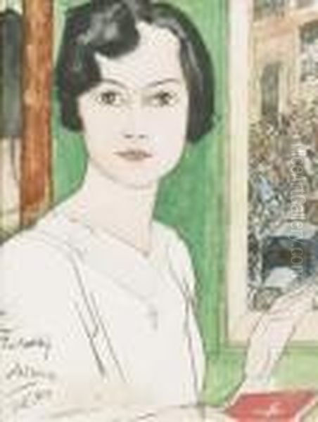 Portrait Of D. Isna Zaratskij Oil Painting by Jan Toorop